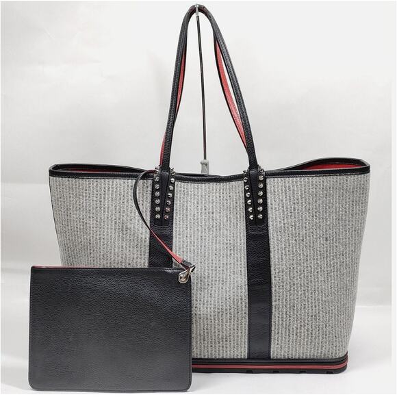 Christian LouBoutin Wool Cabata Tote EUC - Picture 1 of 9